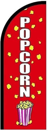 Amazon Com Above All Advertising Inc Popcorn Sign Feather Flag