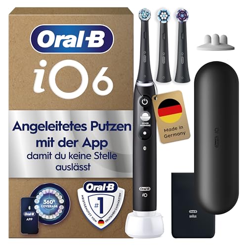 Oral-B iO Series 6 Elektrische Zahnbürste, Schwarz