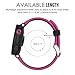 MoKo Watch Band Compatible with Garmin Forerunner 235, Soft Silicone Replacement Watch Band fit Garmin Forerunner 235/235 Lite/220/230/620/630/735XT/Approach S20/S6/S5 - Rose RED & Black