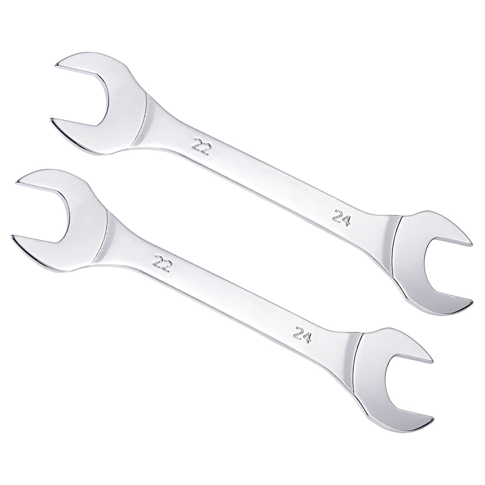 CoCud Thin Open End Wrench, Metric 22mm x 24mm, Double Ended Slim Wrench - (Applications: for Thin Nuts, Narrow Spaces), 2-Pieces