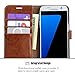 OCASE Samsung Galaxy S7 Case [ Card Slot ] [ Kickstand ] Leather Flip Wallet Case for Samsung Galaxy S7 - Brown
