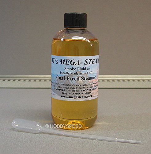 MEGA-STEAM COAL FIRED SCENTED SMOKE FLUID 8 oz w/ SMOKE DROPPER