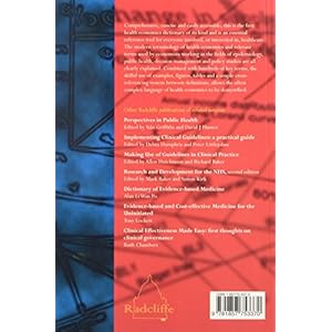 Dictionary of Health Economics