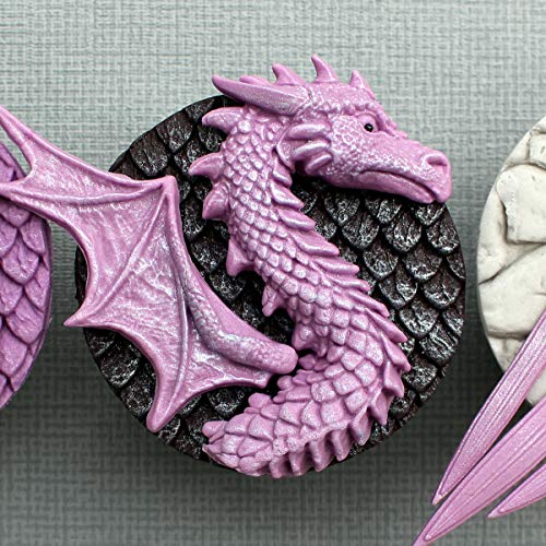 Katy Sue Serpent Dragon Silicone Mold for Cake Decorating, Cupcakes, Sugarcraft, Cookies, Crafts, Cards and Candies, Food Safe Approved, Made in The UK