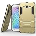 Samsung Galaxy J5 Case, Pasonomi® [Heavy Duty] [Shock-Absorption] [Kickstand Feature] Hybrid Dual Layer Armor Defender Full Body Protective Case Cover for Samsung Galaxy J5 2015 (Kickstand Series Golden)