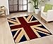 Traditional British Flag Style Carpet Traditional Oriental Area Rug 4ft x 6ft (Approx.) (Flag of England Union Jack)