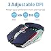 TENMOS T12 Wireless Gaming Mouse Rechargeable, 2.4G Silent Optical Wireless Computer Mice with Changeable LED Light Compatible with Laptop PC, 7 Buttons, 3 Adjustable DPI (Navy Blue)thumb 4