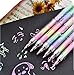 12 Assorted Glitter Pen Set Rainbow Colored Gel ink Pen 0.8mm Rollerball Point Pen for DIY Photo Album, Black Paper,Gift Card,Writing, Drawing,Coloring,Marking, 6 in 1 Ombre Ink, Smooth and Anti Skip