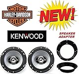 96-2013 Kenwood Speaker Package with Adapter Rings works with Harley Touring - speaker is not created by Harley