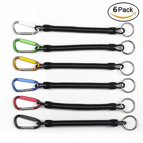 6pcs Pack Fishing Lanyards Boating Multicolor Fishing Ropes Secure Pliers Lip Grips Tackle Fish Tools(Color Ramdon) (Best Hobie Kayak For Fishing)