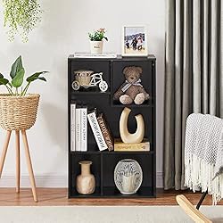 VECELO 5 Cube Modern Bookcases,3 Tier