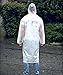 Unigear Portable Raincoat Rain Poncho with Hood and Sleeve (White, L)