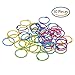 50 Pcs Multi-Color Metal Loose Paper Leaf Binder Rings Notebook Rings Book Rings Keychains Keyrings