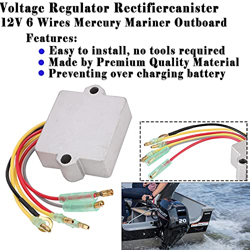 815279T Regulator Rectifier – 6-Wire Voltage Regulator For Mercury Outboard Motors 40HP To 275HP (Replaces 883072T, 815279-3, 854515)