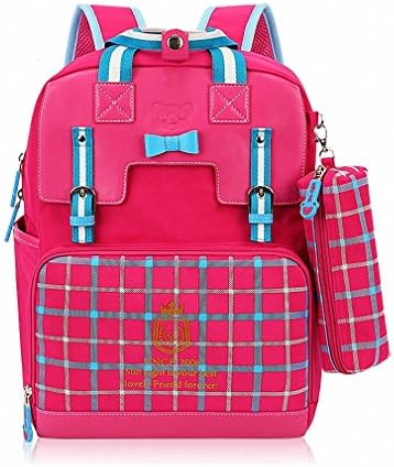 Girls school backpack women travel bags bookbag mochila plaid bag children school bags for teenagers red pencil case rose