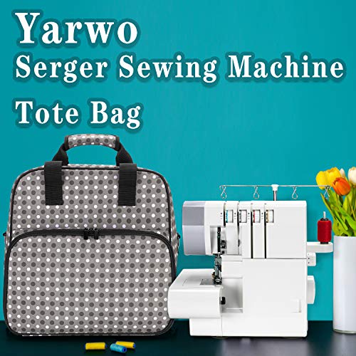 YARWO Serger Machine Carrying Case with Bottom Wooden Board, Universal