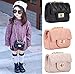 WODISON Trendy Kids Toddler Crossbody Quilted Purse Shoulder Bag Metal Chain for Girls with A Bow Hair Clip Gifted