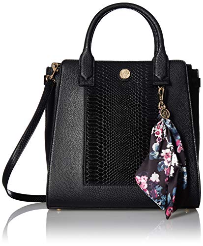 Anne Klein N/S Snake Tote, Black