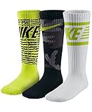 Boys Nike 3 Pack Crew Performance Socks
