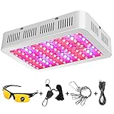 Grow Light, UPSTONE 1000W UV IR LED Plant Lights Full Spectrum Double Chips Growing Lamps Bulbs for Indoor Plants Hydroponics Greenhouse Fruits Veg and Flowers (White)
