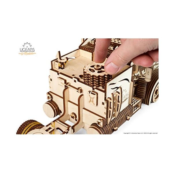 UGEARS Truck Modellbausatz - Schwerer LKW - DIY Holz Modell - Einzigartige Geschenkidee - VM-03 Lastkraftwagen mit… – Bild 7
