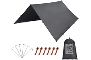 KALINCO 13X16.5FT Tent Tarp, Picnic Mat Camping Tarp Tent Hammock Tarp, pu Waterproof Camping tarp Tent Rain Fly Picnic Mat S