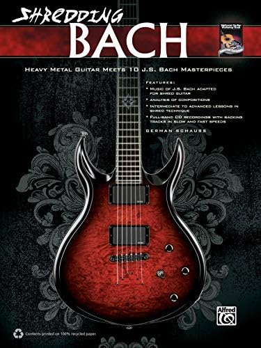 Shredding Bach: Heavy Metal Guitar Meets 10 J. S. Bach Masterpieces (Book, CD & DVD) (Shredding Styles)