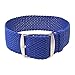 Wrist And Style Perlon Watch Strap (22mm, Light Blue)