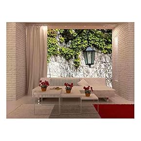 Window Covered with Green Ivy - Removable Wall Mural | Self-Adhesive Large Wallpaper - 66x96 inches