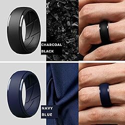 ThunderFit Silicone Ring Men, Breathable with Air