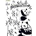 Oceantree(TM) Wall sticker DIY Adhesive Removable Wall Decal Panda & Bamboo Pattern
