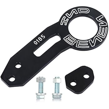 yunanwa Rear Tow Towing Hook for Universal Car Auto Trailer Ring Aluminum Alloy (Black)