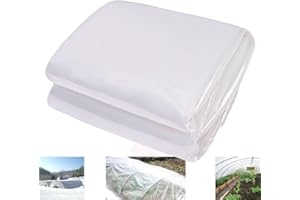 YLBFJXK 6 mil Greenhouse Plastic Film Sheeting Cover UV Resistant Freeze Protection Waterproof, 6.5 x 9.8ft Plastic Frost Blanket for Outdoors Garden Plants Vegetables Crops