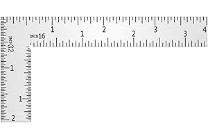 Framing Square, 2 inch x 4 inch Carpenter Square Ruler Stainless Steel Right Angle Ruler Metal L Squares for Engineers Carpen