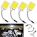 Everbright 4-Pack Super White New Energy-saving COB 24-SMD LED Panel Dome Lamp Auto Car Interior Reading Plate Light Roof Ceiling Interior Wired Lamp With 4?BA9S Adapter,4 ?T10 Adapter,4 ?Festoon Adapter(31mm-41mm) (DC-12V)