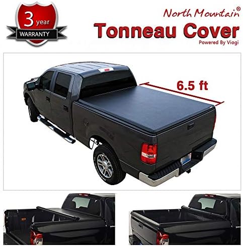 HAIHUA 6.5ft Soft Roll-up Lock Truck Bed for 02-08 Ram 1500 03-09 Ram 2500 3500 Fleetside Pickup Top Mount Waterproof Tonneau Cover Assembly with Rails