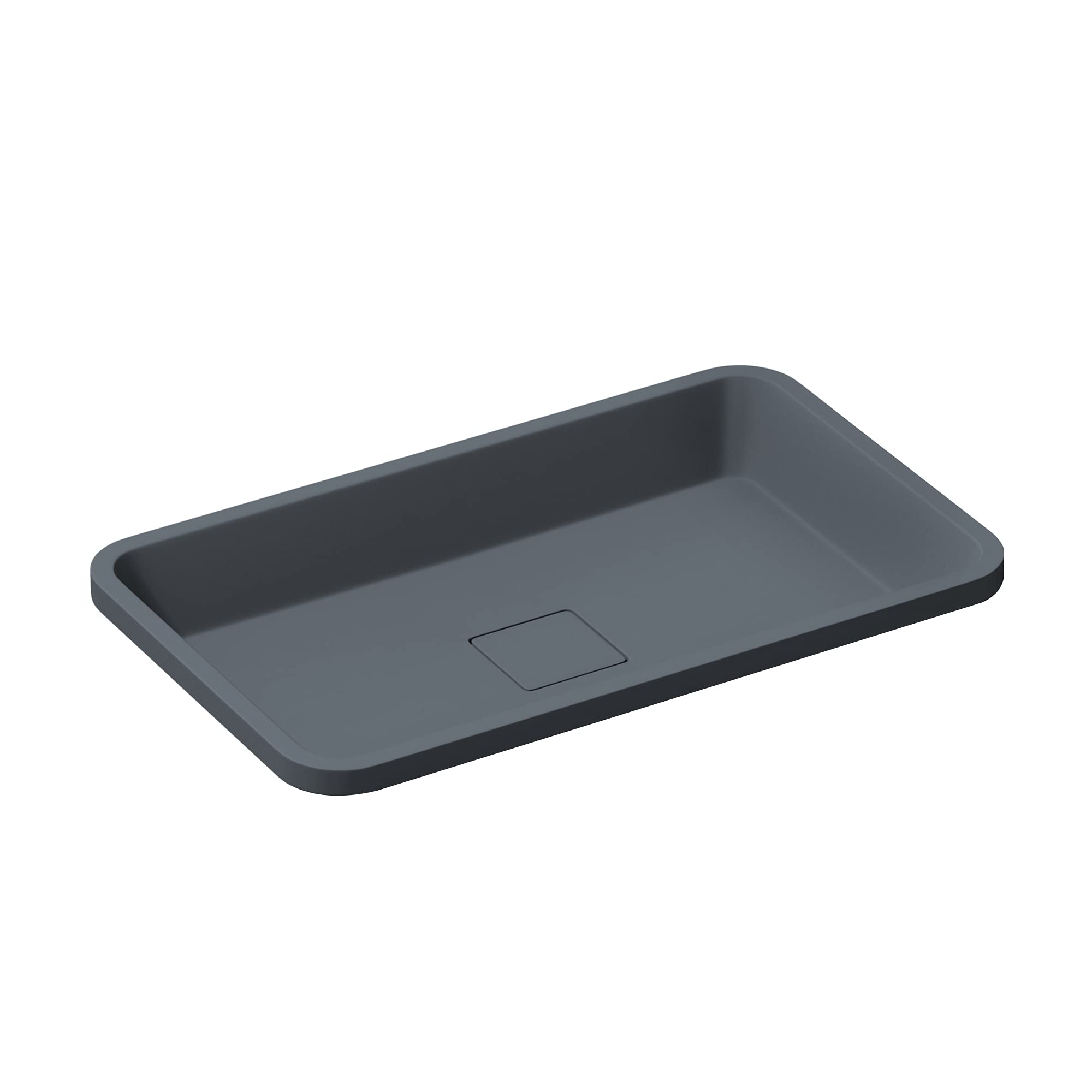 Mai-Mai-Lavabo-sobre-Encimera-Rectangular-Gris-Negro-Lavabo-de-Bano-53X33X105cm-Lavabo-de-Mano-con-Tapa-de-Desague