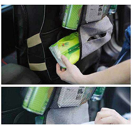 Westspark Car Seat Back Heat Insulation Organizer, Auto Back Seat Hanging Cooler Bag Travel Storage Multi- Pocket Heat-Preservation Insulated Wrap Bottle Bag with Mesh Pockets - Thumbnail 4