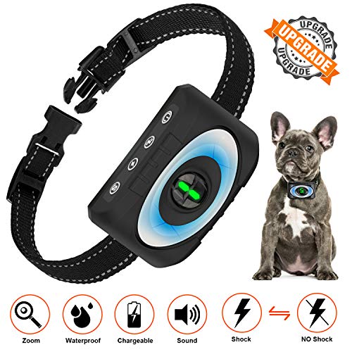 Hiroumer Dog Bark Collar, Effective Bark Collar for Dogs, Sound, Vibration & Automatic 7 Levels 100% Waterproof Dog Shock Collar for for Small, Medium, Large Dogs, 2019 Newest