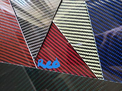 Amazon Com 12 X12 X3 32 Red 2x2 Twill Carbon Fiber With Kevlar Hybrid Fiberglass Plate Board Sheet Panel Glossy One Side Industrial Scientific