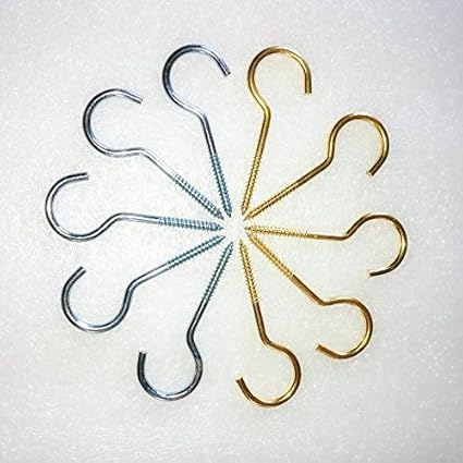 Amazon Com Ampst 10 Pcs Large Screw Hooks Cup Hooks Ceiling Hooks
