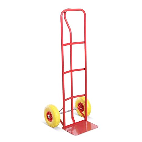 'P-Handle High Back'-Sackkarre aus Stahl mit stichsicheren Reifen und 325 kg Tragkraft, rot, 1