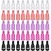 Nail Polish Remover Clips Nail Art Soak Off Caps Clips UV Gel Polish Remover Wrap Cleaner Clip Cap Tool, Purple, Pink, White, Black, Rose Red (50 Pieces)