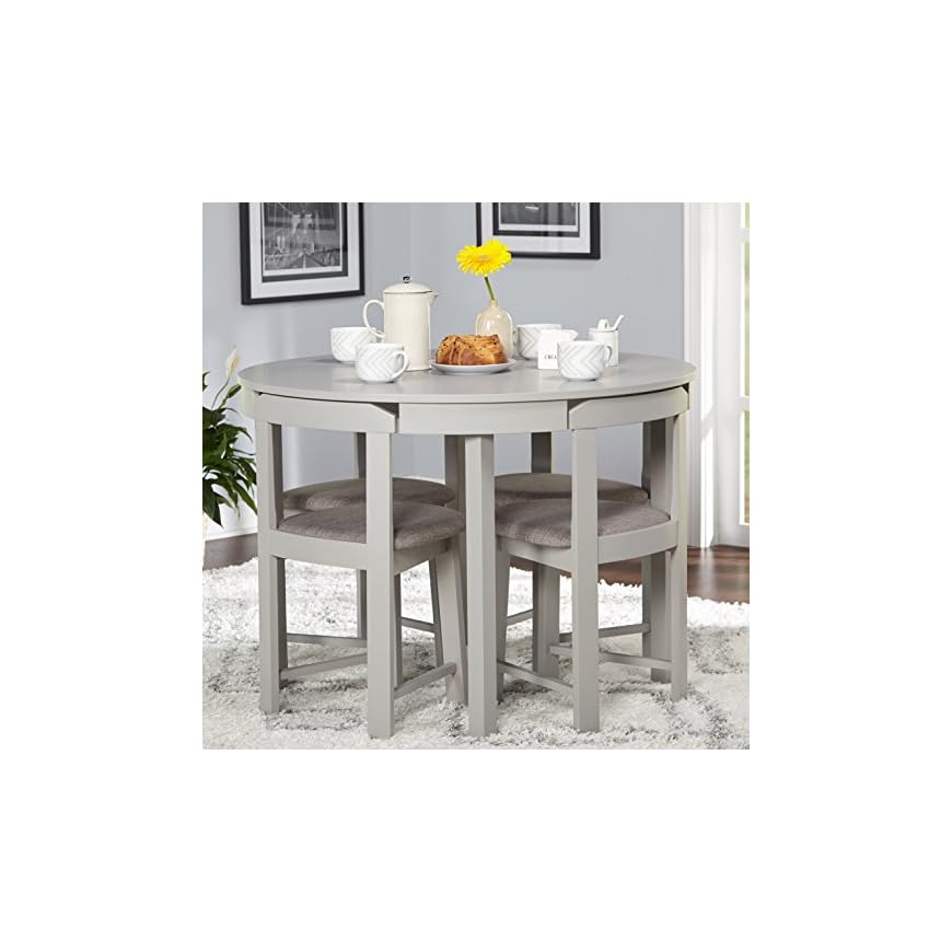 Target Marketing Systems Zuma Collection Compact Set 5Piece Round Nesting Dining Table & Chairs