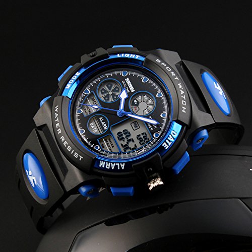 4 Digital+Outdoor+Waterproof+Childrens+Wristwatch