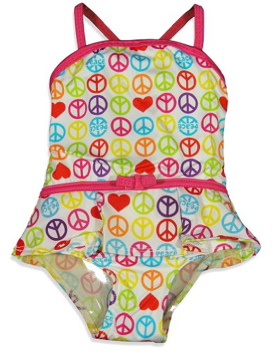 Pink Platinum - Baby Girls One Piece Peace Swim Suit