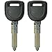 qualitykeylessplus Two Replacement Transponder Chip Keys MZ24PT for Mazda Vehicles with Free KEYTAG