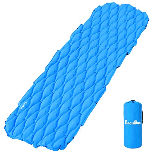 EocuSun Sleeping Pad InflatableLightweight Ultralight Compact Comfy Waterproof Air Mattress Camping Mat For Camp,Backpacking,Hiking,Scouts,Travel
