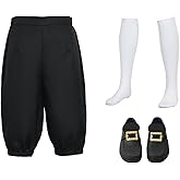 ANDHOM Victorian Century Colonial Costume Set for Men Renaissance Pirate Halloween and Victorian Styles