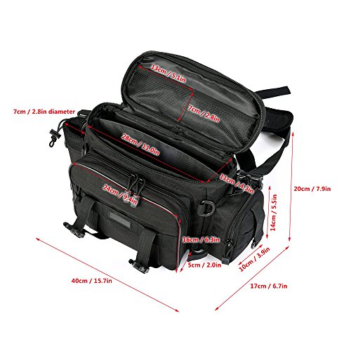 image for DYJ Fishing Bag Portable Outdoor Fishing Tackle Bags, Multiple Waist B